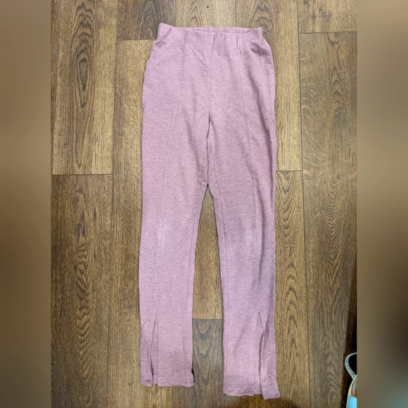 Smash + Tess dusty rose coloured high rise flare pants split seam size small - Picture 1 of 7